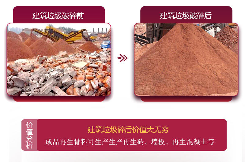 建筑垃圾破碎后利潤增長，價格大大提升